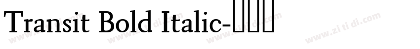 Transit Bold Italic字体转换
